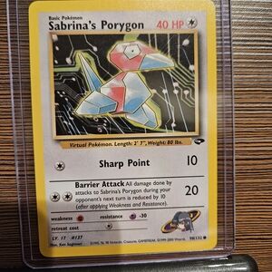 Sabrina's Porygon Pokemon Card